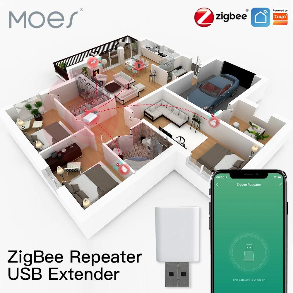 MOES-Tuya ZigBee Ʈ ġ ȣ  , USB ͽٴ Ȯ   15-20M Ȩ 